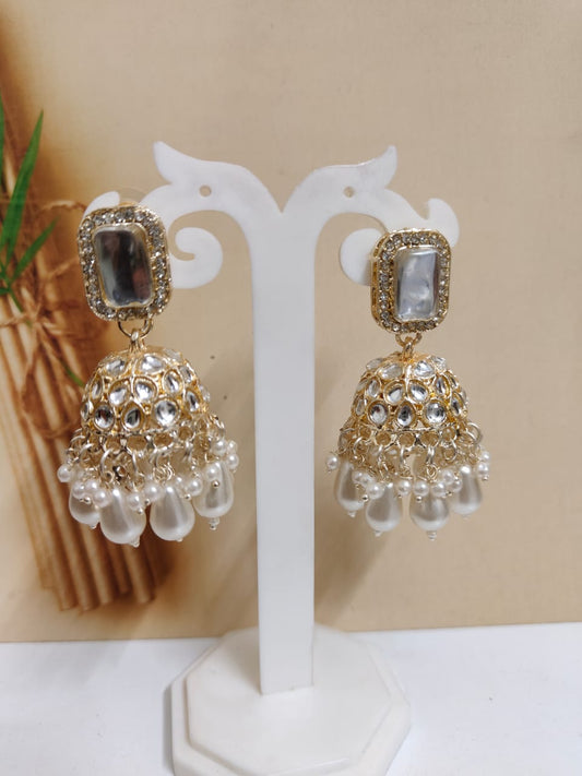 White Jhumka